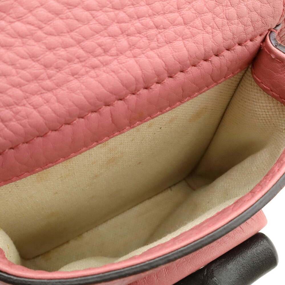 GUCCI Pink Leather Bamboo Shoulder Bag - Picture 9 of 10